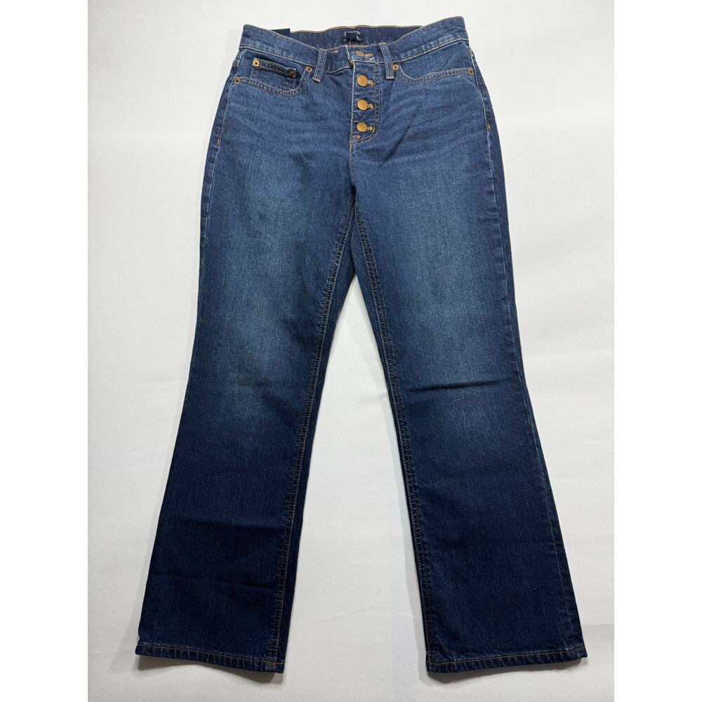 NWT J.Crew Women's Mid-Rise Flare Crop Blue  Jeans - Size‎ 26 (27x25.5)*